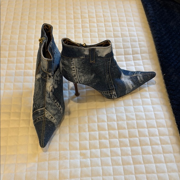 Dolce & Gabbana Shoes - Dolce & Gabbana Denim Ankle Boots 37.5/7.5